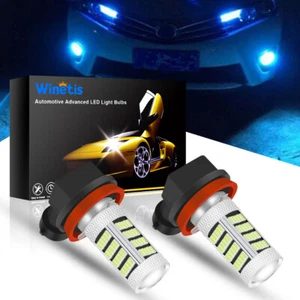 2x H8 H11 H9 Fog Lights 92-SMD 8000K Ice Blue Super Bright LED Driving Bulb DRL - Picture 1 of 8