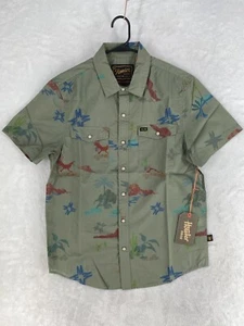 Camisa Howler Bros Para Hombre Pequeña H Bar B Camiseta a Presión Informal Verde NUEVA 2025 - Imagen 1 de 13