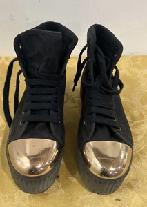 JEFFREY CAMPBELL HIYA HI/TOP SNEAKER BLAC SIZE 8 - Picture 1 of 9