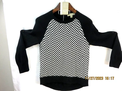 Suéter Pullover MICHAEL KORS TALLA M Algodón/Rayón/Angora Negro Blanco Cremallera Trasera Foto 1 de 4