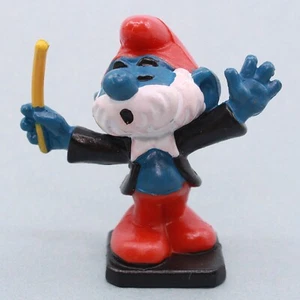 Papa Smurf Music Conductor - Vintage SMURFS Bully PVC Figure - Picture 1 of 6