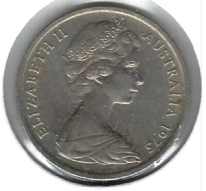 1976 AUSTRALIA Circulated Five Cent QEII & Echidna Coin! - Picture 1 of 2