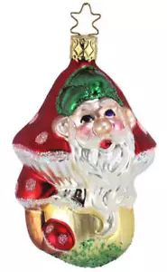 Inge Glas Fungo di Babbo Natale Fortuna di Babbo Natale 1-080-04 Vetro tedesco NUOVO con confezione regalo GRATIS - Foto 1 di 2