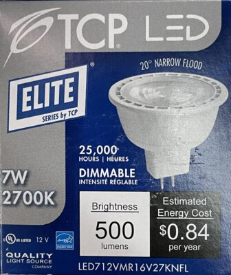 TCP Elite 50-Watt / 12-Volt MR16 LED Floodlight - Warm White - 500 Lumens - Image 1 of 2