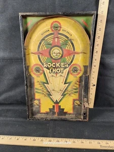 Vintage Rocket Shot Pinball Marble Game Lindstrom Tool & Toy Co. Spring Broken - Picture 1 of 2