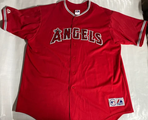 Men's Majestic Anaheim Los Angeles ANGELS Baseball 3XL Jersey MLB NO NAME/NUMBER Cover