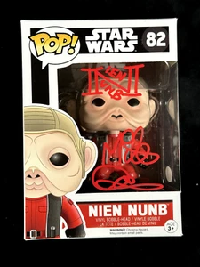 FIGURA DE VINILO FIRMADA POR MIKE QUINN NIEN NUN FUNKO POP STAR WARS CERTIFICADO DE AUTENTICIDAD JSA - Imagen 1 de 6