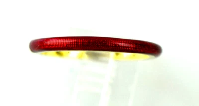 18K YELLOW GOLD HIDALGO RED ENAMEL STACKING NARROW RING BAND SIZE 6.75 - Image 1 of 4