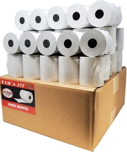 3 1/8" x 273' FT EXTRA LARGE THERMAL PAPER ROLLS SAME DAY FREE SHIPPING 12 ROLL - Picture 1 of 7