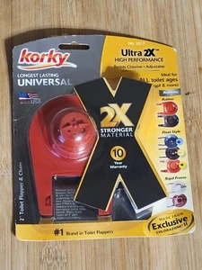 Korky Ultra 2x High Performance Rubber  Adjustable Universal Flapper # 2017 NIB - Picture 1 of 2
