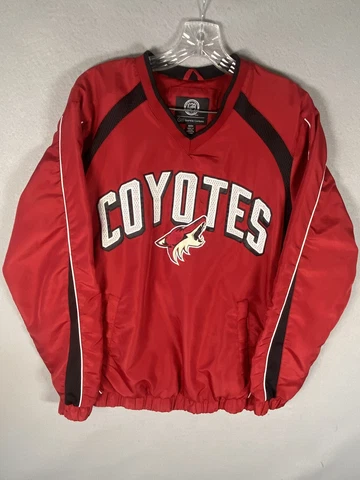 Phoenix Coyotes Hockey NHL Red Sports Pullover Windbreaker Size Small Cover