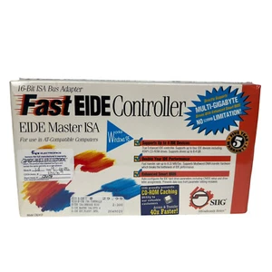 Vintage SIIG EIDE Master ISA 16-Bit Fast EIDE Controller CN2419 2xIDE Win 95 - Picture 1 of 13