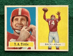 1957 Topps Y.A. Tittle #30 San Francisco 49ers Football Card Hall Of Fame HOF