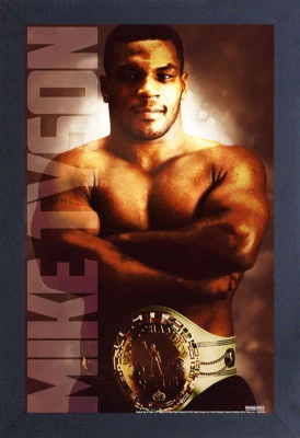 MIKE TYSON HEAVYWEIGHT CHAMPION IRON 13x19 FRAMED GELCOAT POSTER BOXING FIGHTING - Image 1 of 2