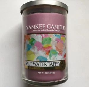 Yankee Candle SALT WATER TAFFY  22 oz 2 WICK LARGE TUMBLER VHTF RETIRED SCENT - Picture 1 of 2