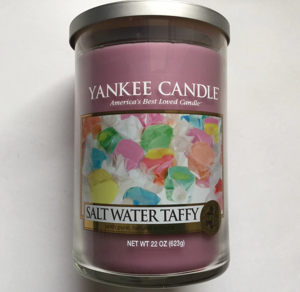 Yankee Candle Salt Water Taffy 22 Oz 2 Wick Large Tumbler HTF Retired Scent