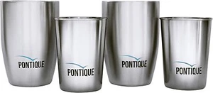 Stainless Steel Cups Set of 4 - Small & X-Small Double & Single Wall Tumblers - Picture 1 of 7