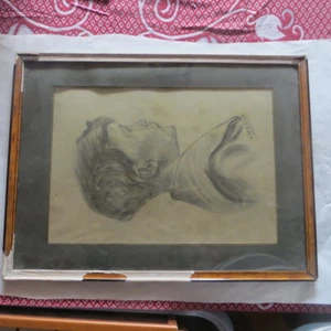 FUSAIN SUR PAPIER , FIGURATIF , MONOCHROME , DE GRANDE DIMENSION , RECTANGULAIRE - Bild 1 von 4