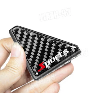 2X Carbon Fiber Car Door Corner Cover Anti-Scratch Protector Sticker Accessories - Imagen 1 de 7