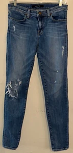 JBRAND Medium Wash Distressed Revenge Super Skinny Jeans Size 28 - Picture 1 of 8
