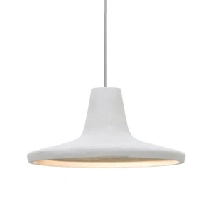 Besa Lighting Modus 1 Light LED Pendant, Satin Nickel/White - 1XT-MODUSWH-LED-SN - Picture 1 of 1