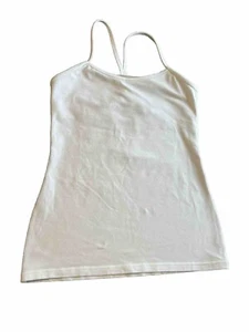 Women’s Lululemon Tank Top RacerBack White Size 10 Unlined - Picture 1 of 6