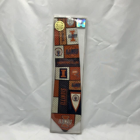 Vintage University of Illinois Tie Never Opened Cover