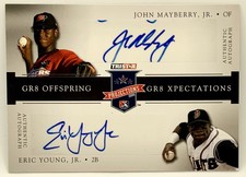 2008 PROjections GR8 Expectations Auto Dual Black /50 John Mayberry Eric Young