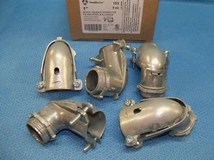 Southwire 103 Squeeze Connector 1" 90 Degree Zinc Die Cast " Box of 5 " - Picture 1 of 4
