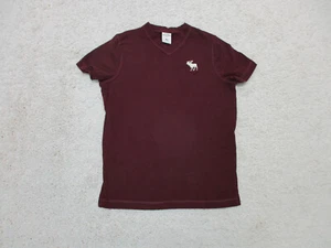 Abercrombie Kids Shirt Extra Large Youth Red Burgundy Logo Casual Cotton Girls - Picture 1 of 10