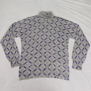 DEBRA C BEVERLY HILLS DAMEN SEIDE KASCHMIR MISCHUNG GRAU ROLLKRAGEN PULLOVER GR M - Bild 1 von 12