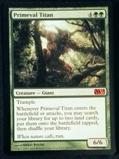 MTG 1x PRIMEVAL TITAN Magic 2011 Core Set M11, LP/MP