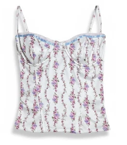 Corsé Cami Top Pequeño Bustier Y2K Cottagecore Edikted Indira Floral con Cordones - Imagen 1 de 9