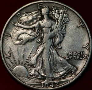 1942-S San Francisco Mint Silver Walking Liberty Half - Picture 1 of 2