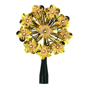 Northlight Gold Lametta Schneeflocke Starburst Weihnachtsbaum Topper - 5,5" klar - Bild 1 von 2
