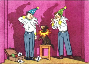 G.Valk  1959 Russian postcard to book VITYA MALEEV AT SCHOOL AND AT HOME - Picture 1 of 2