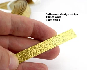 Brass Strip Vine Texture Bark Textured Raw Brass Strip sheet 10mm 0.8mm ba18-10 - Picture 1 of 3