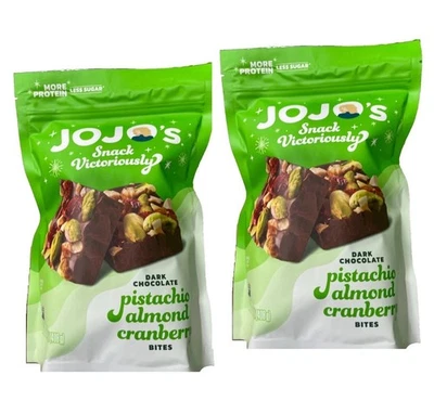 PACK DE 2 JOJO's Snack Victoriously Dark Cacao Pistacho Almendra Arándano 14.4oz ea Foto 1 de 4