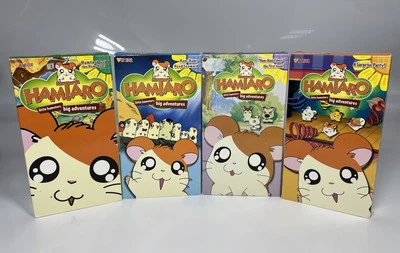 Lot of 4 Hamtaro Little Hamsters Big Adventures VHS Anime Vol 1 2 3 6 Ham Times - Image 1 of 4