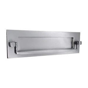 Placa de letras con llamador de puerta 10 pulgadas victoriano resorte satinado cromo placa postal - Imagen 1 de 10