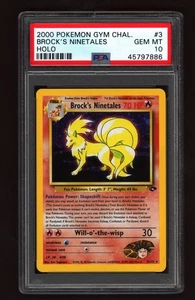 Brock's Ninetales Holo Pokemon Card Gym Challenge 3/132 ARK BGS PSA 10 - Picture 1 of 2