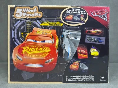 Paquete de 5 rompecabezas de madera Disney Pixar Cars de Cardinal Games Foto 1 de 2