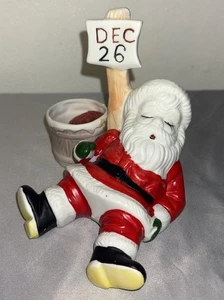 Vintage Frankel Sleeping Napping Ceramic Santa Claus Holding A “Dec 26" Sign - Picture 1 of 8