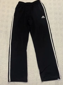 Adidas Sweatpants Youth Large Black & White Breathable Gym Running Casual Boys - Picture 1 of 8