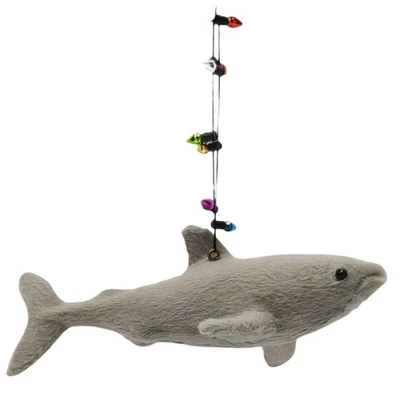 Urban Furry Shark Hanging Christmas Tree Decoration 15cm Grey - image 1 of 3