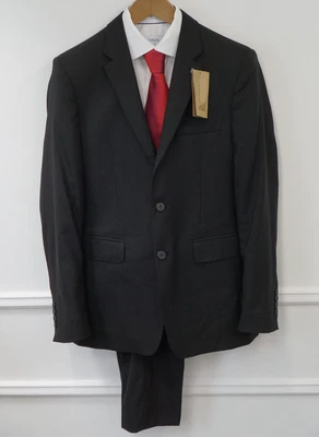 Men Burberry Suit Black Wool Formal  Made In Italy Size US38 - Image 1 of 4