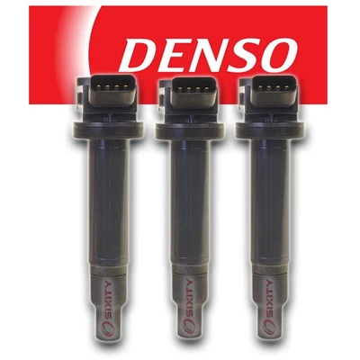 Fits Toyota 4Runner Tacoma T100 3.4 V6 Set of 3 Direct Ignition Coils Denso - Image 1 of 4