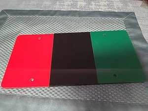 Red, Black, And Green LICENSE PLATE Hard Plastic - Picture 1 of 8
