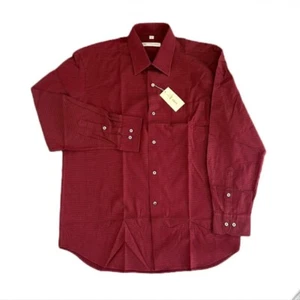 Camisa caracola dorada para hombre EU 42 US 16-16,5 manga larga botón delantero 100 % algodón - Imagen 1 de 5