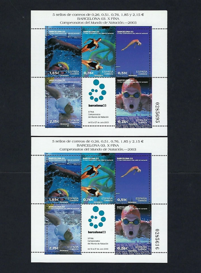 ESPAÑA. Año 2003. X Campeonato del Mundo de Natación. Barcelona 03. 2 H. Bloque  - Imagen 1 de 1